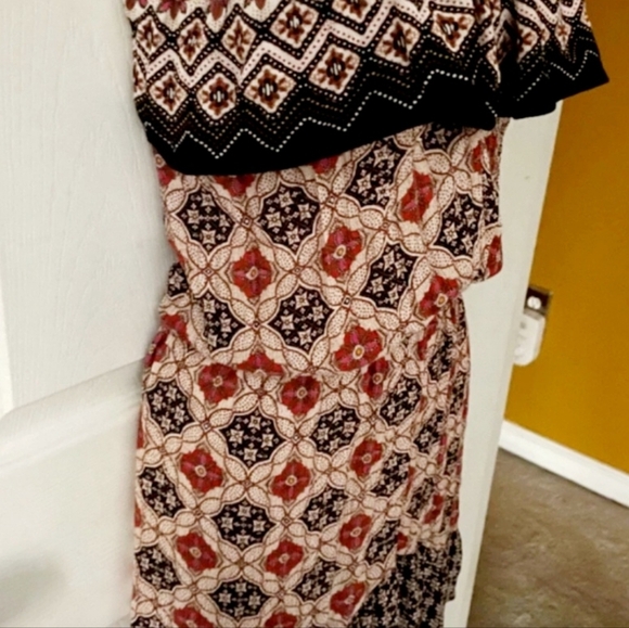 Aeropostale Black Cream MINI Off The Shoulders Sundress Women's Medium M EUC - Picture 12 of 16